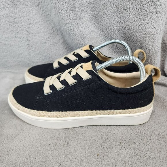Spenco Shoes Womens Size 8.5 Black Arch Support Slip On Canvas Sneakers - Picture 1 of 11